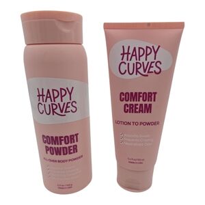 Happy Curves Bundle NEW Comfort Powder 5oz Talc Free & Comfort Cream 3.4oz